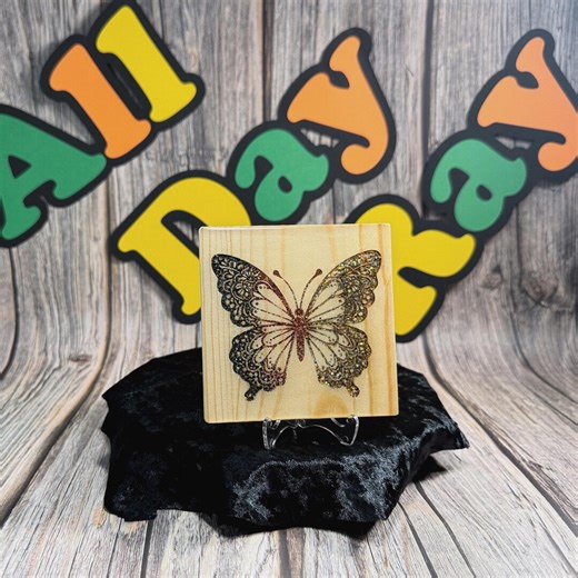 Sparkly Butterfly Resin Coasters | Engraved - Etsy