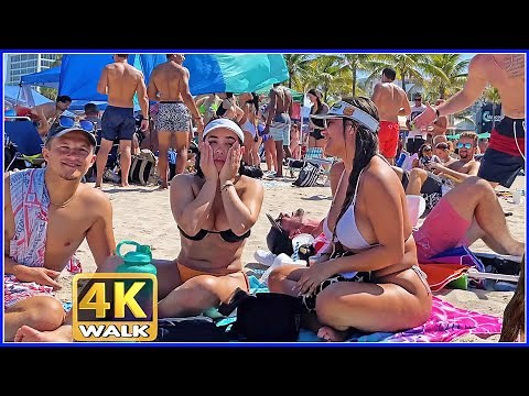 【4K】WALK the BEACH at Fort Lauderdale Florida USA 4k video