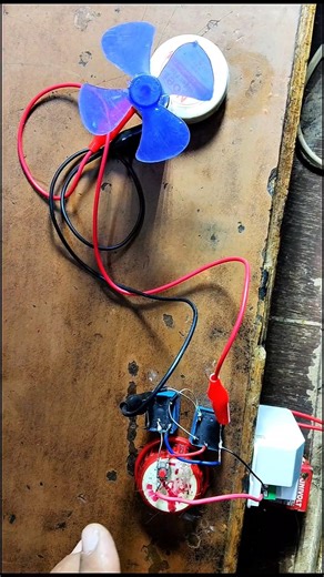 Push to on relay motor switch #circuit #experiment #scienceproject