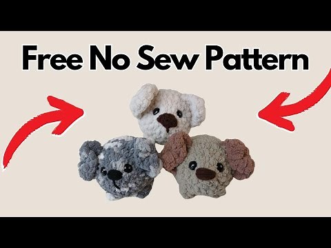 No Sew Crochet Loaf Puppy Dog Tutorial For Beginners: Quick and Easy