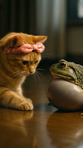 The Cat Meets the Bullfrog for the First Time