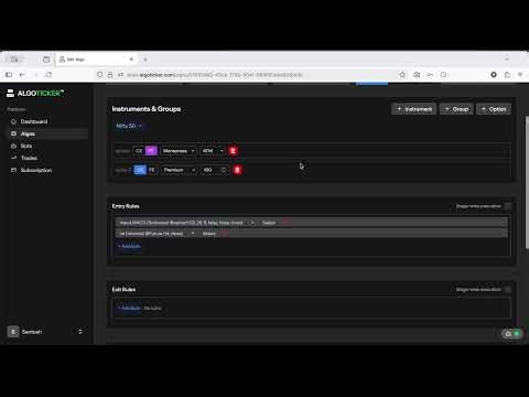 How to create custom algorithm for trading on Algoticker