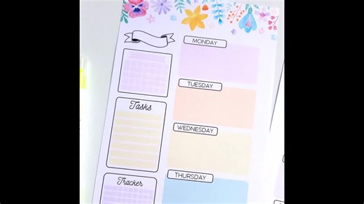 WEEKLY Planner Inserts Fits Happy Planner Classic, Big & Mini, Erin Condren and A5 Size Planners, Rainbow Floral Planner Pages - Etsy