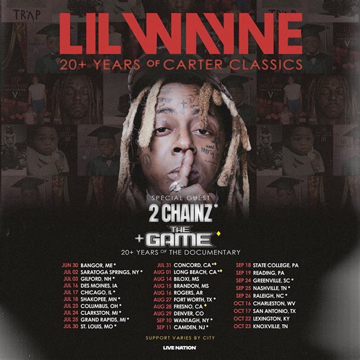 Lil Wayne Extends "Tha Carter" Anniversary Tour