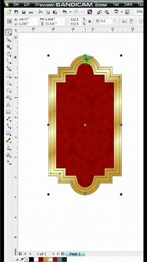 Islamic Shape Red Text Box Coreldraw Tutorial #shorts