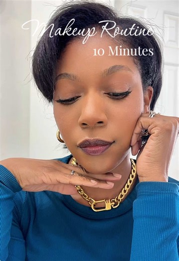Here is my easy 10 minute makeup routine. Girl you know how I feel about talking while doing my makeup so we had to do a voiceover. Let me know what you think about the setup. I see why some of you film in the bathroom, because the lighting is tea hunny. #makeup #makeuptutorial #blackgirlmakeup #makeupforbeginners #fypシ