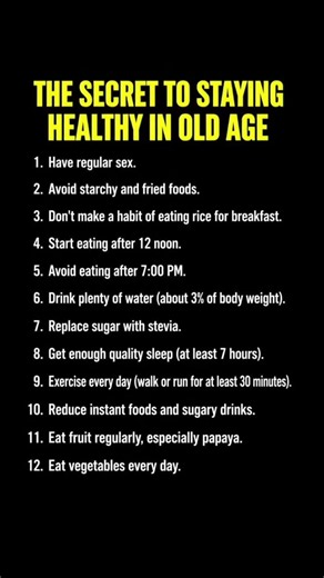 12 Secrets to Staying Healthy in Old Age | Habits That Keep You Strong