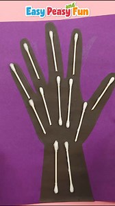 Q-tips Skeleton Hand Craft | Easy Peasy and Fun