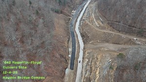 🚧 New Project | 842 Magoffin-Floyd 🚧 Work has started on the 1,362 foot box culvert in Magoffin County! When completed, this culvert will sit below nearly 250 feet of fill allowing redirection of water from two nearby streams. In the design phase for this project include: - Twin bridges over Dawkins Trail - 820 ft long, four span structural steel bridge - 160 ft long, single span bridge The Magoffin-Floyd segment of the Mountain Parkway will provide 13 miles of new four-lane highway that impro