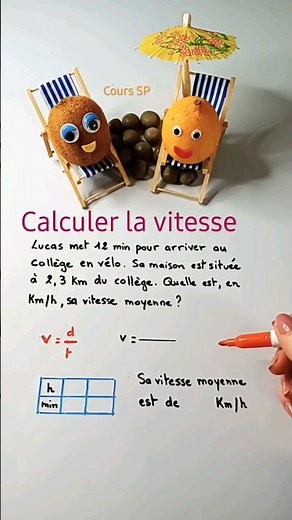 Calculer une vitesse moyenne