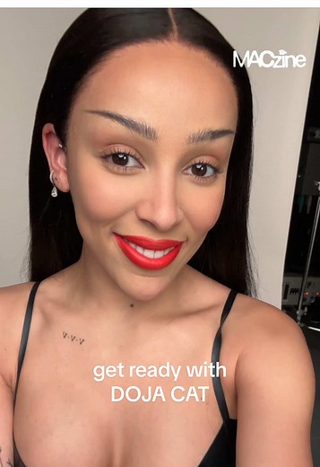 Doja Cat's Creative Makeup Routine for MACzine