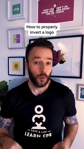 How do you invert a logo (the right way)? #designtok #logo
