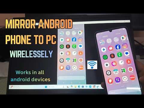 How to Mirror Andorid phone Screen to Your PC [Wireless] | Works for all Samsung android mobile