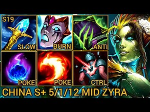 Reworked Zyra S Rating Mid Lane 5/1/12 - China Wild Rift New Build & Runes By Tiarty
