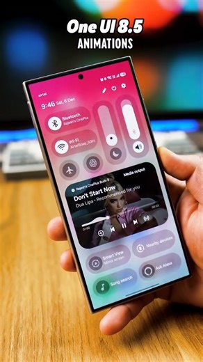 Rajesh on Instagram: "One UI 8.5 Control Center Animations! Samsung went all-in with these smooth, fluid transitions. The new Control Center feels faster, cleaner, and way more premium. 🔥 Small changes, BIG difference — One UI 8.5 is shaping up to be a solid upgrade! What do you think about these new animations? 👇 #OneUI85 #GalaxyS24Ultra #SamsungOneUI #ControlCenter #SamsungUpdate #TechUpdate #AndroidUpdates #SamsungGalaxy #OneUI #TechReels #MobileUI #AndroidDesign #SamsungFans 