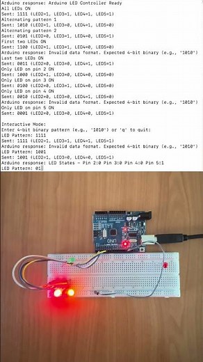💡 Python x Arduino: Control 4 LEDs via USB Serial!