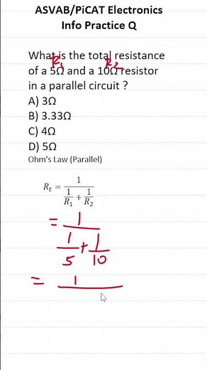 Total Resistance: ASVAB/PiCAT Electronics Info Practice Test Question #acetheasvab with #grammarhero