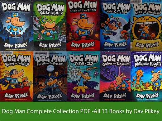 Dog Man Complete Collection PDF -all 13 Books by Dav Pilkey | Digital Download Pack | Action, Humor, and Adventure for Kids | Instant Access - Etsy