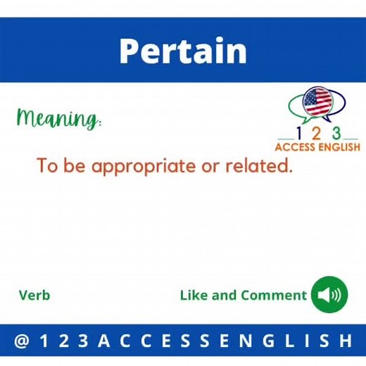 Understanding and Using the Adjective 'Pertain' in English