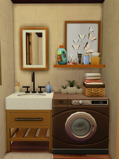 Come and discover this charming, cozy, and welcoming home. I didn't put in a TV—is that a problem? 😅🤭 #sims4 #stopmotion #sims4build #sims4building #sims4house