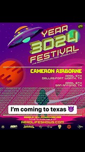 TEXAS 👀 I WILL BE IN DALLAS AND SAN ANTONIO APRIL 5th-6th AT YEAR 3024 FESTIVAL WITH STUNNA4VEGAS AND MORE! TICKETS IN COMMENTS 👇🏻#rap #rock #concerts | Cameron Airborne