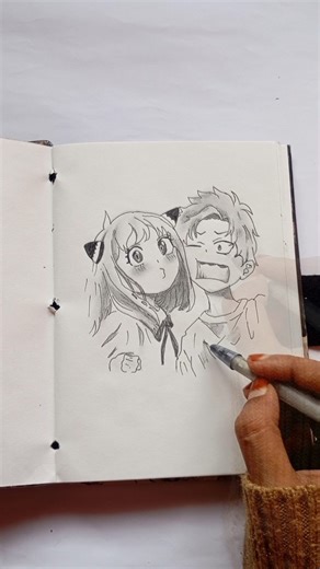 spy family from anya pencil drawing easy✨✨