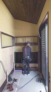 大工さんの建築日記 古民家リフォーム下駄箱製作取り付け中