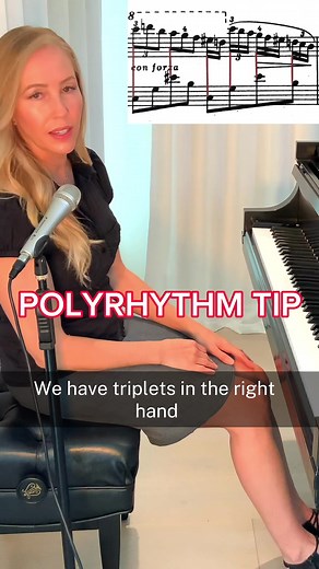 Here’s a general rule for figuring out the polyrhythm, triplets against 8th notes 🎶🎵 Check out more polyrhythm tips and how to practice them in my latest YT Piano Lesson on Chopin’s Nocturne in C# Minor. Link in bio #pianotips #pianolesson #pianopractice #pianoteaching #learnpiano #pianostudenttips #pianist #chopin #chopinnocturne #polyrhythms