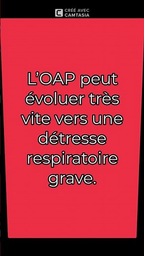 OAP : quand les poumons se remplissent d’eau