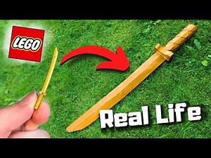 I Built a LEGO Ninjago Katana Sword from Cardboard!