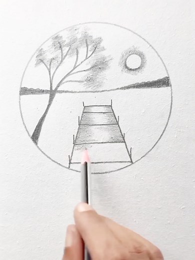 How to Draw Beautiful River Scenery Step-by-Step