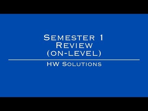 Semester 1 Exam Review (on level)