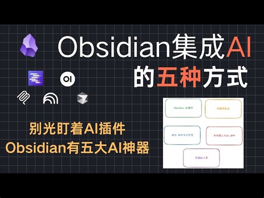 Obsidian+AI：5種高效整合方式