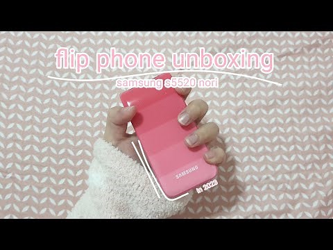 aesthetic flip phone unboxing | samsung s5520 nori (pink) | first impressions, app tests and more