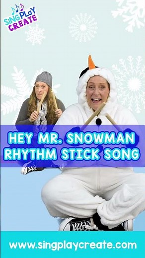⛄ Hey Mr. Snowman Rhythm Stick Song for Kids 🥁
