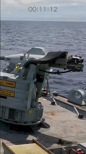 30mm Autocannon Fires at Sea