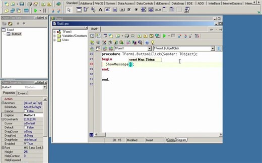 Delphi VCL 基础入门系列 -- 如何2分钟内成为一名合格的程序员
