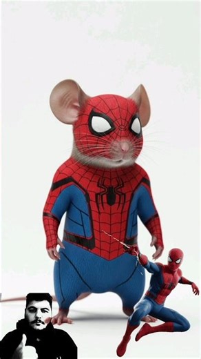Superhero Spider-Man in mouse form 🐀 Marvel DC - All characters #avengers #marvel #spiderman #shorts