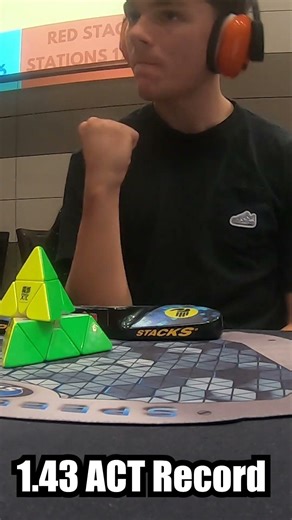 1.43 ACT Record single #pyraminx #cubing #speedcubing #rubikscube #cuber