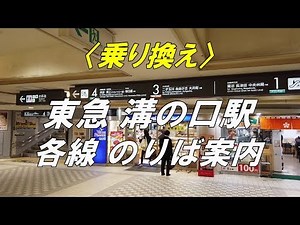 【乗り換え】東急 溝の口駅 正面改札（構内）各線のりば案内