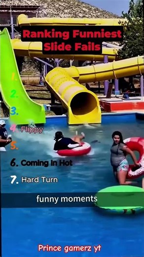 The Funniest Water Slide Fails😂 #slidefail