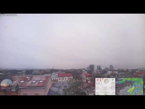 Cold day with some snowfall in Tallinn - Time-lapse - 2025-11-21