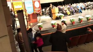 2.3K views · 97 reactions | A BEAUTIFUL moment at our UT Permian Basin commencement ceremony. A deserving student is honored with the President’s Falcon Award. Thank you to UTPB Alumni Gaven Norris and Israel Medina for providing the scholarship! We celebrate this opportunity and so many more that take place on our campus every day!! #utpb #falconsup #graduation #commencement | UTPB - The University of Texas Permian Basin | Facebook