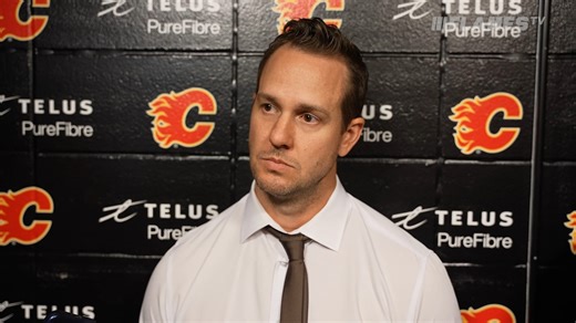 "Proud of 'em. They did a really good job." Wranglers head coach Brett Sutter offers his assessment following Sunday's 5-4 victory by the Flames prospects. | Calgary Flames