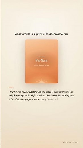 What to write in a get-well card for a coworker