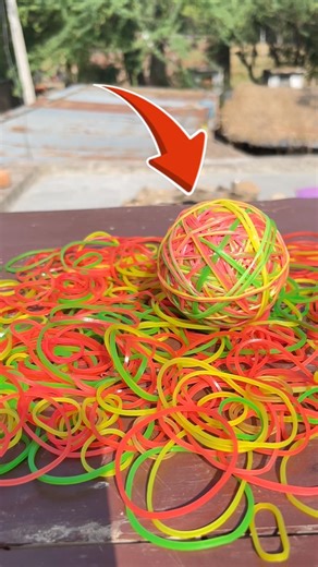 Rubber band ball || #experiements #viralshorts