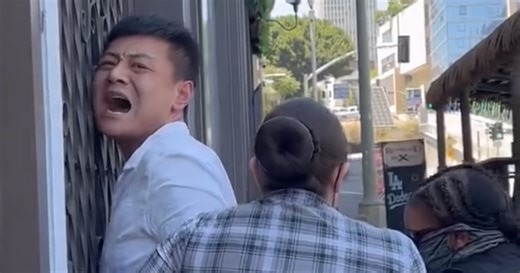 Widely-shared video taken in downtown LA shows arrest of man at immigration check-in, ICE says