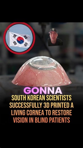 South Korea scientists successfully 3d printed a living cornea