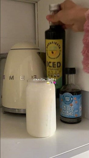 vanilla latte coffee asmr ☁️ aesthetic morning routine