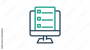 Online registration animated icon. suitable for user interface, provide visual feedback, etc. animated icon related to online course, education.